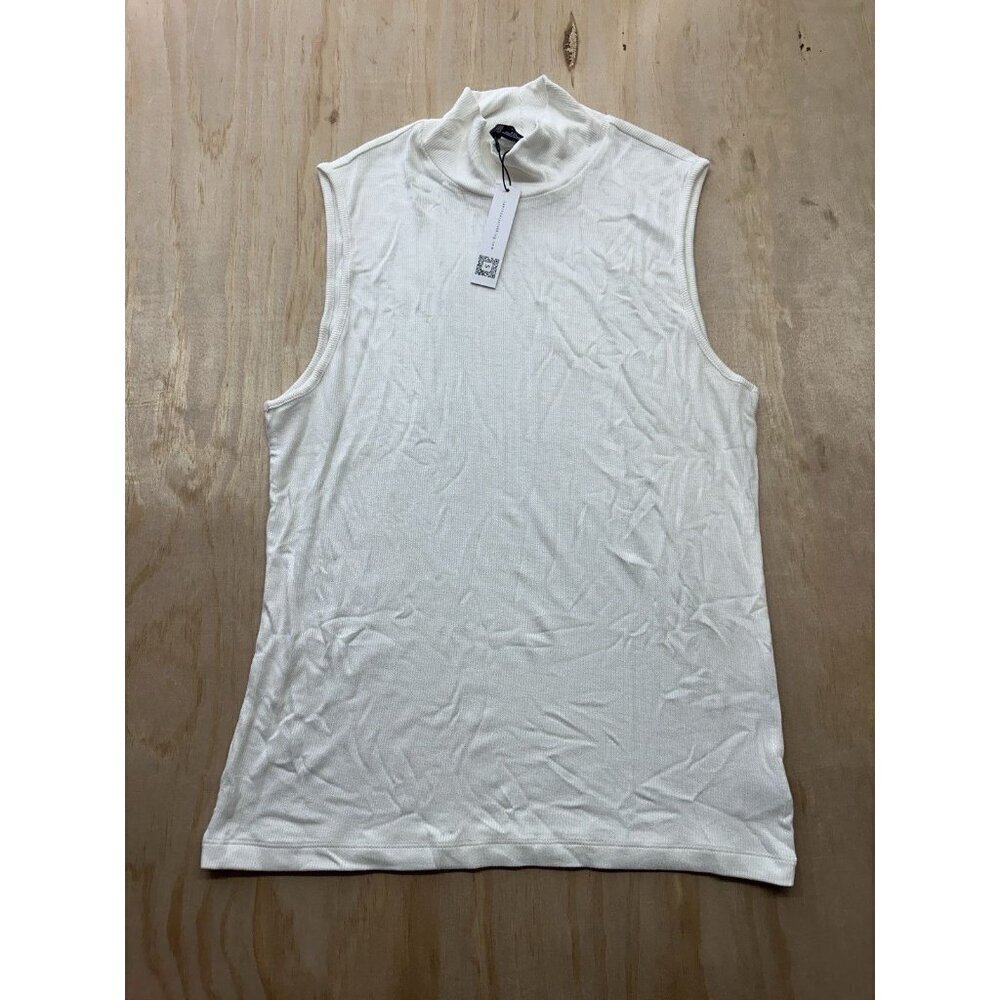 Sanctuary Women’s Mock Neck Sleeveless Sweater Rayon Ivory‎ XXL